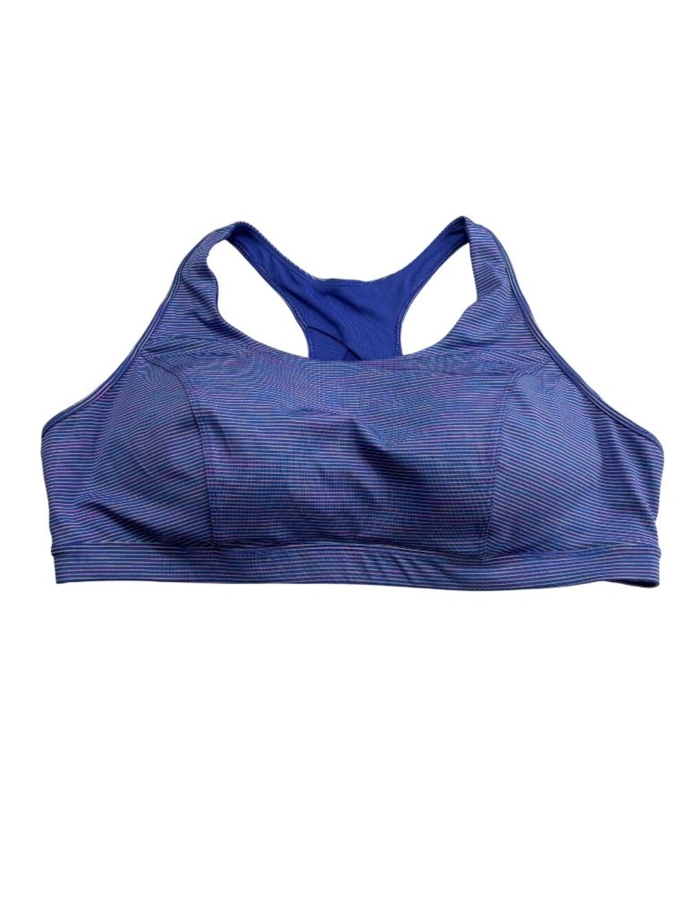 Tek Gear 3X Womens Racerback Light Support Sports Bra Blue Stripe